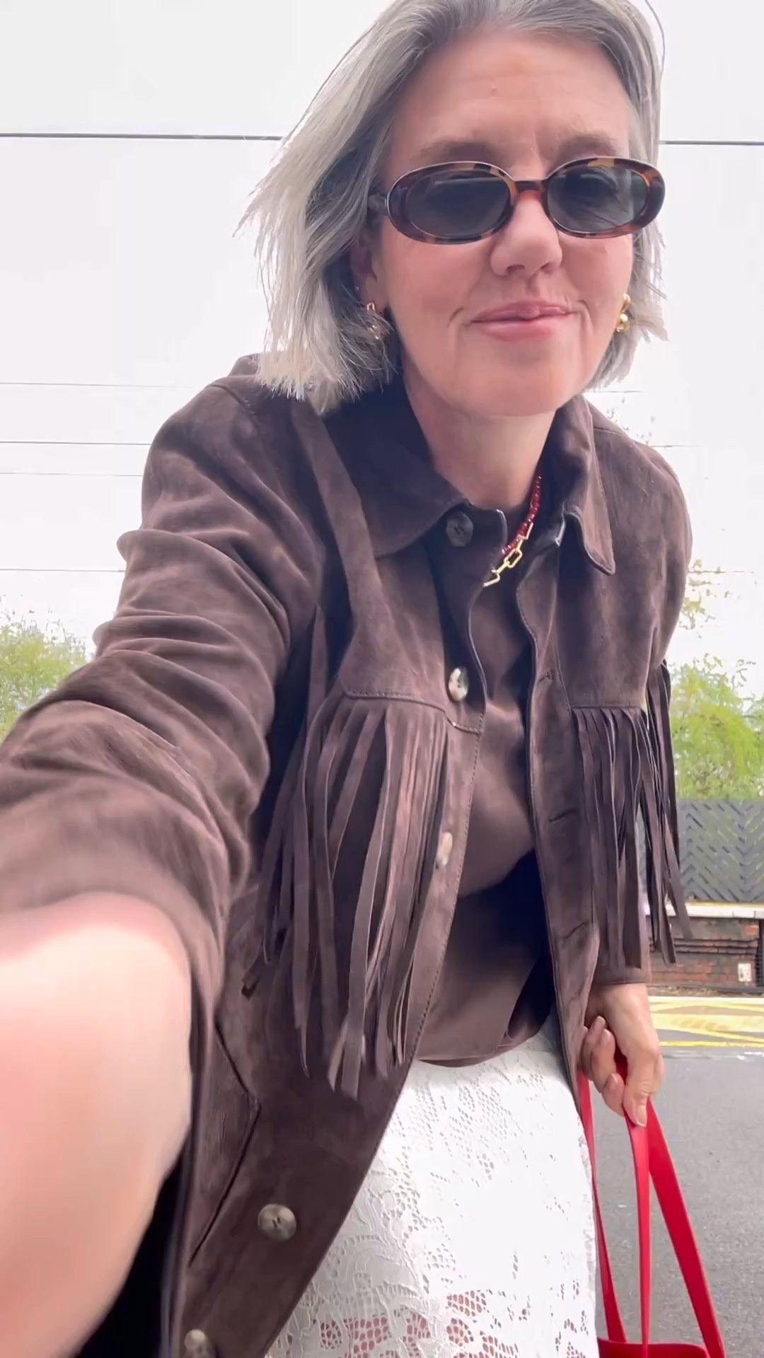 #ootd lace & suede
Wearing a size 12 skirt
Uniqlo tee size largee
Jacket is last year similar linked. 

