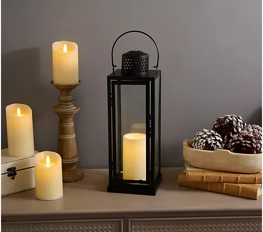 Home Bliss Indoor/Outdoor 16" Flameless Touch Lantern with Remote - QVC.com | QVC