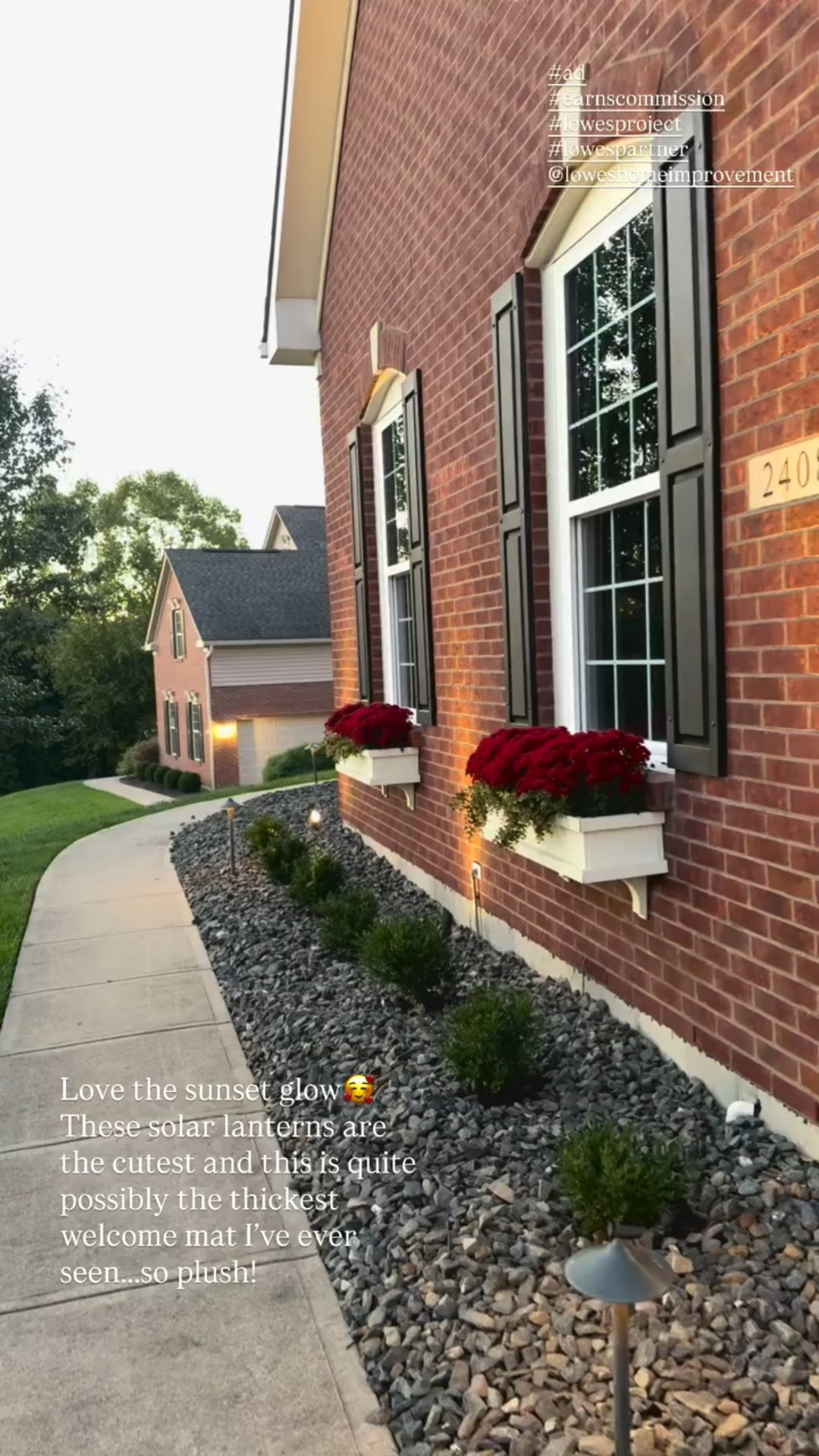  Love the sunset glow🥰
These solar lanterns are the cutest and this is quite possibly the thickest welcome mat I’ve ever seen…..so plush! 

#LTKSeasonal #LTKHome