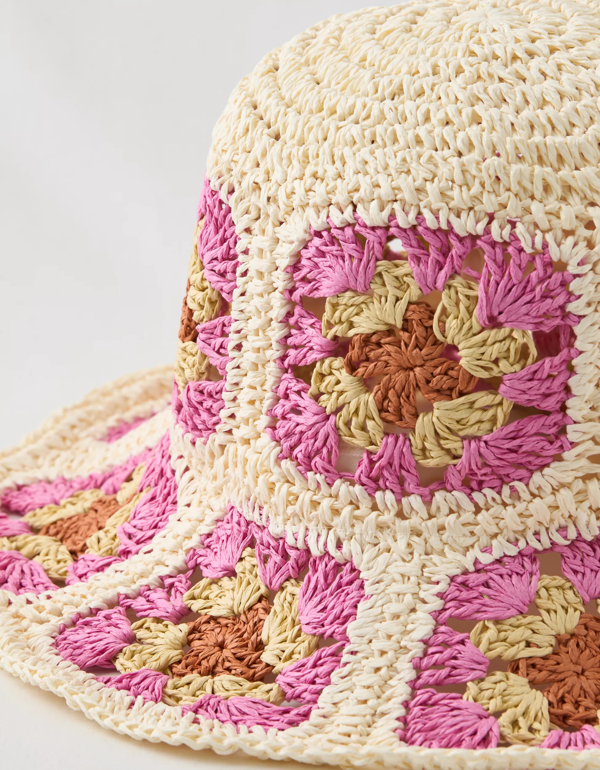 Aerie Geo Flower Straw Hat | Aerie