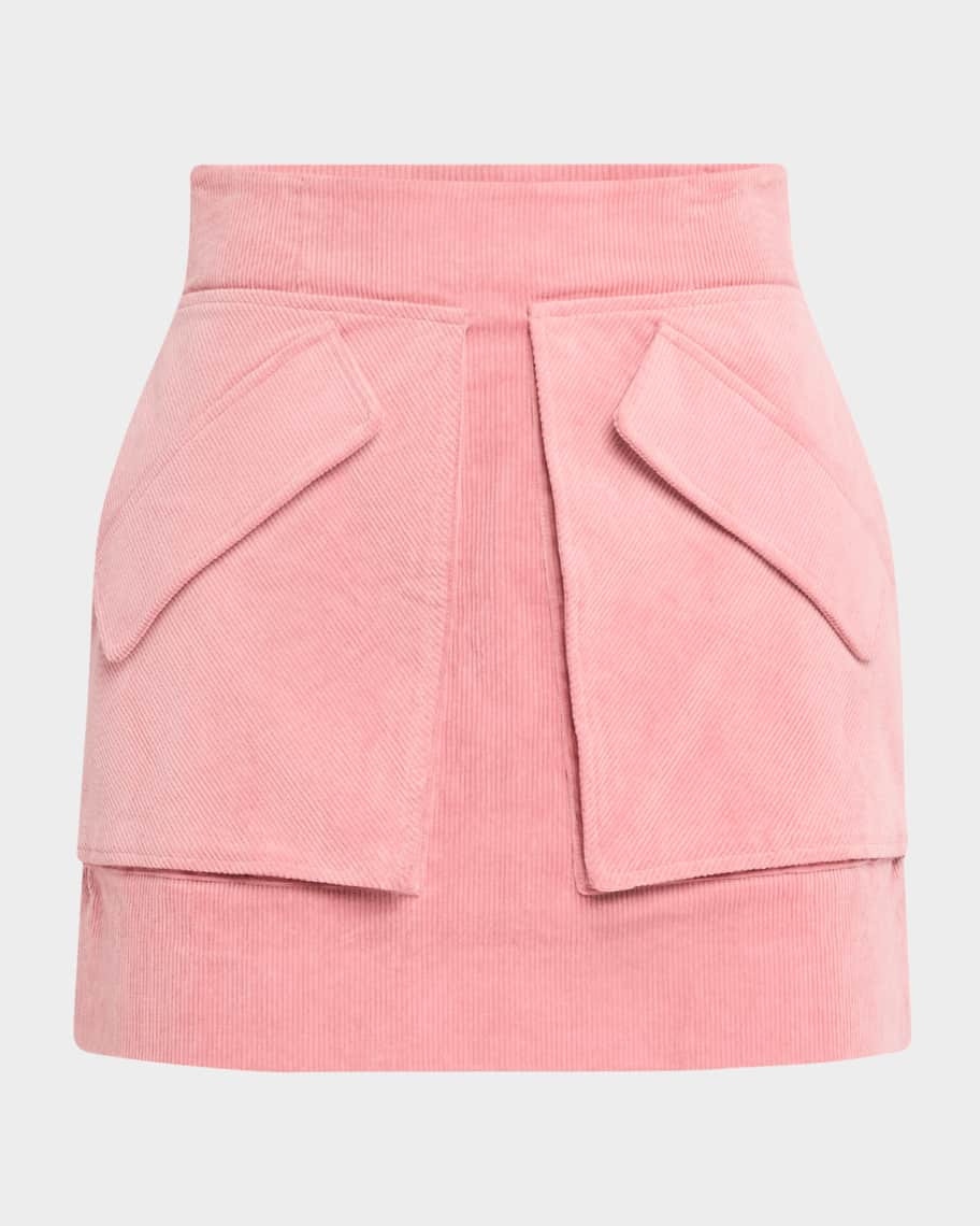 AKNVAS Cherry Corduroy Mini Skirt | Neiman Marcus