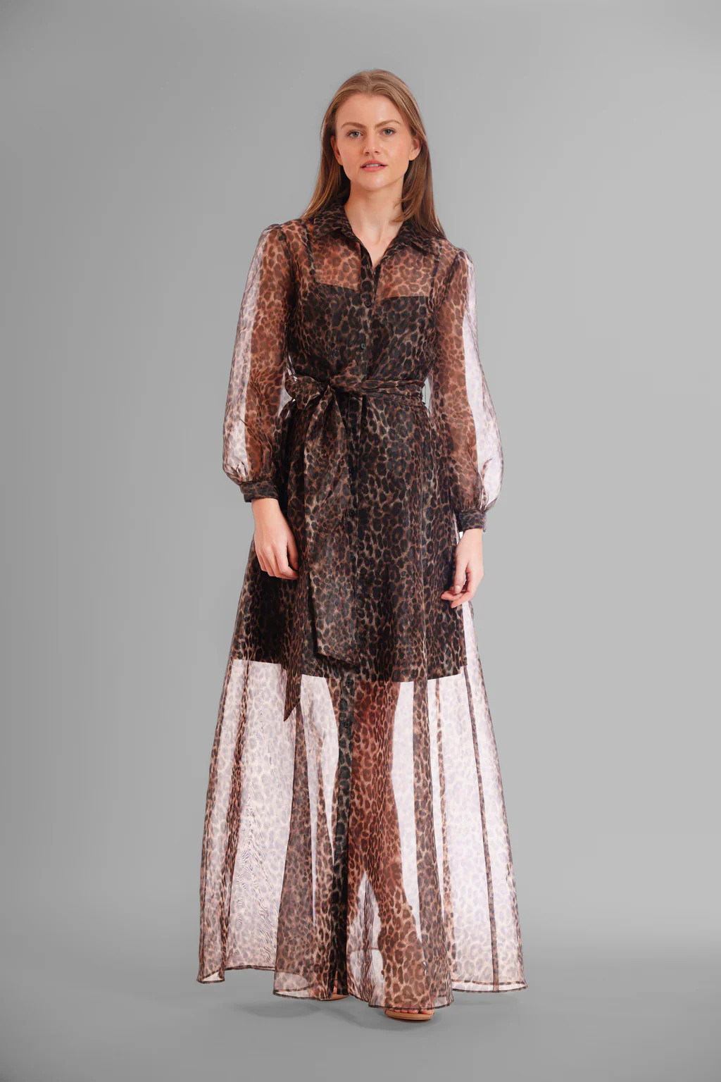 LONG SLV SHIRT DRESS WITH TIE WAIST | Julia Jordan