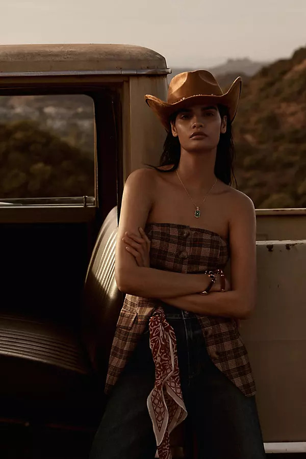 Strapless Button-Front Top | Anthropologie (US)