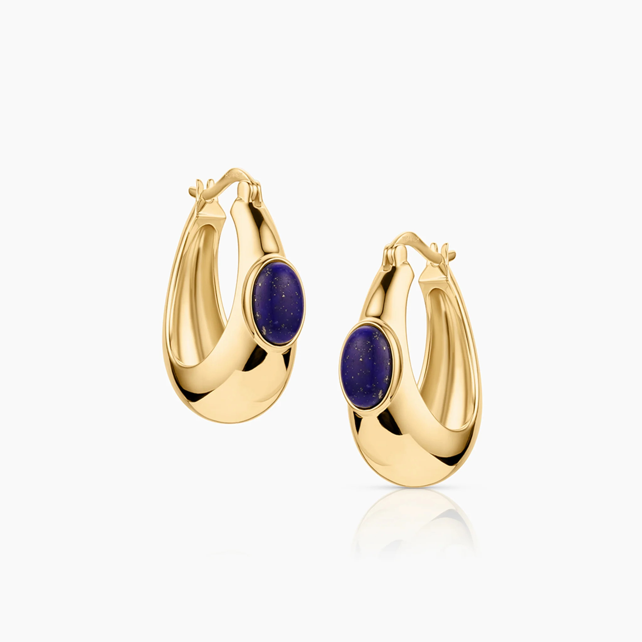Simone Lapis Hoop Earrings | Thatch