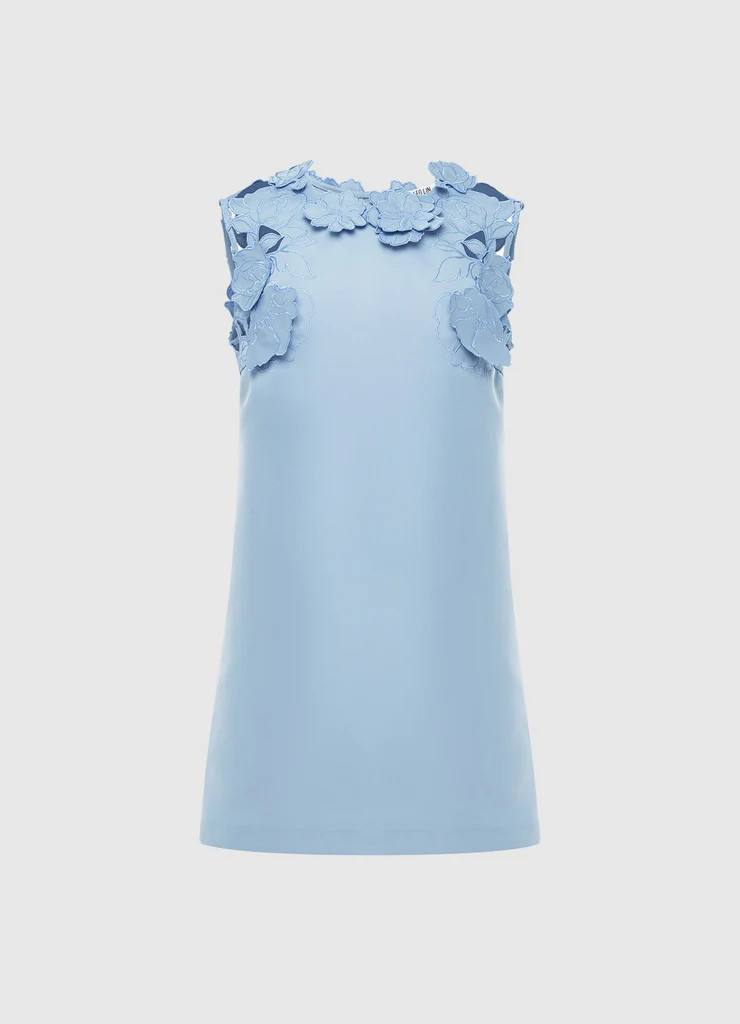 Blair Appliqué Mini Dress - Powder Blue | LEO LIN