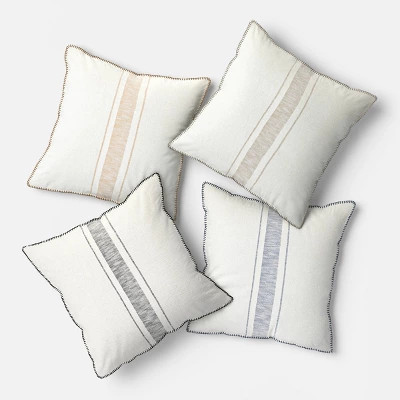 Oversized Placed Striped Square Throw Pillow - Threshold™ | Target