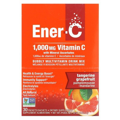 Ener-C Vitamin C, Bubbly Multivitamin Drink Mix, Tangerine Grapefruit, 1,000 mg, 30 Packets | Target