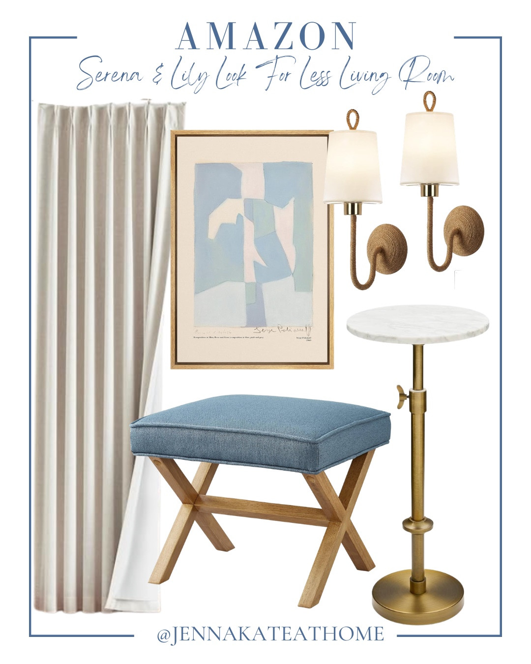Coastal home from Amazon includes side table, ottoman, wall art, curtains, and sconces. 

Home decor, coastal home, home accents

#LTKHome #LTKSaleAlert #LTKSeasonal