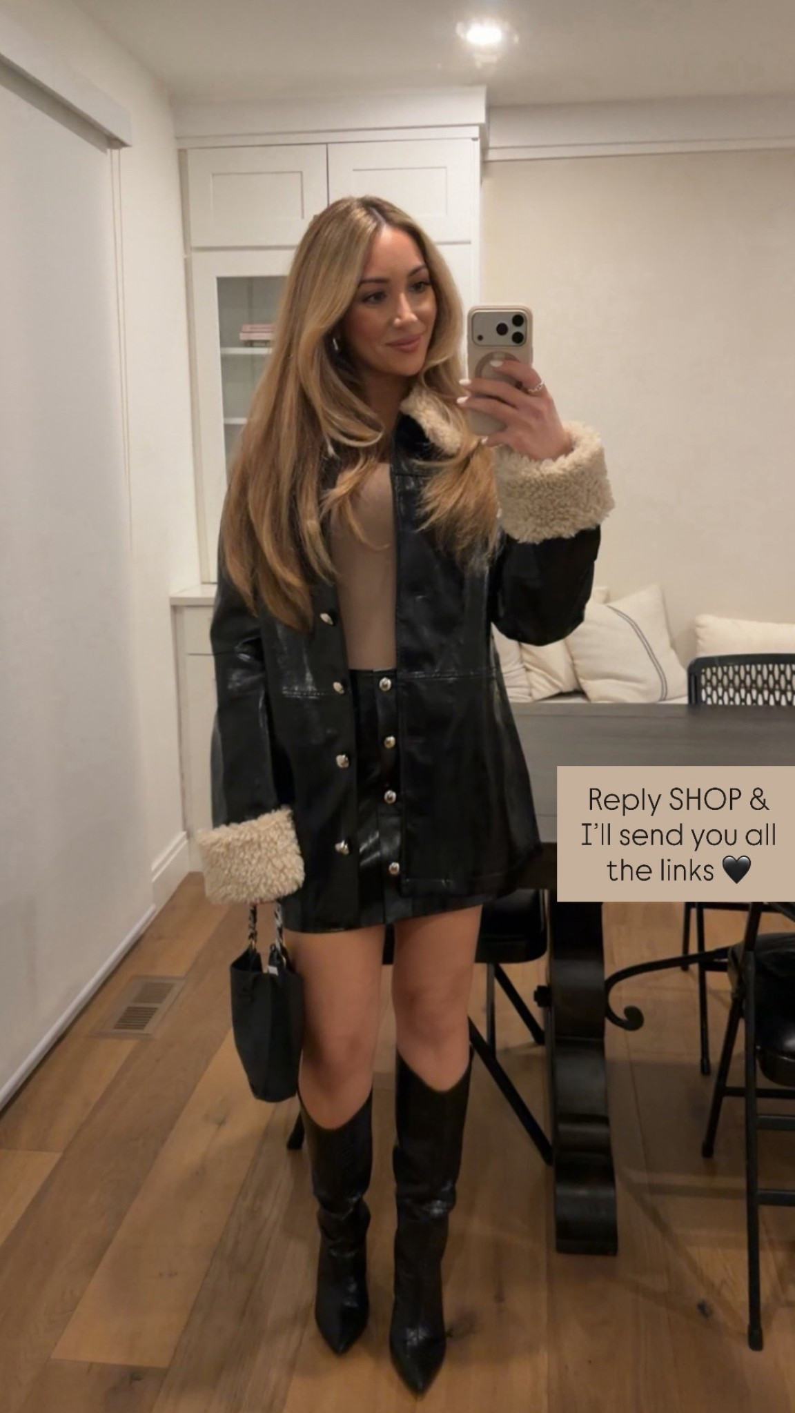 Wearing an XS in Jacket and a M in skirt!