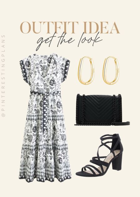 Outfit Idea get the look 🙌🏻🙌🏻

Summer style, summer midi dress, purse, black sandals, earrings 

#LTKshoecrush #LTKstyletip #LTKSeasonal