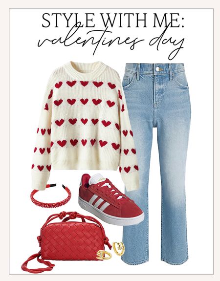 Casual and cute Valentine’s Day outfit idea! 

#valentinesday

Vday look. Valentine’s Day outfit idea. Amazon finds. Amazon fashion. Amazon heart sweater  

#LTKfindsunder100 #LTKstyletip #LTKSeasonal