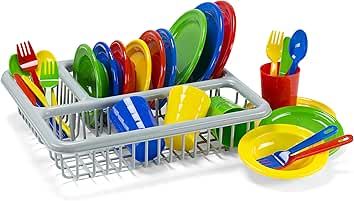 Kidzlane Durable Kids Play Dishes - Pretend Play Childrens Dish Set - 29 Piece with... | Amazon (US)