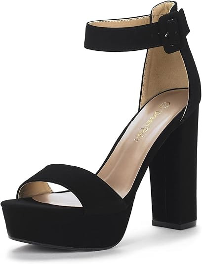 DREAM PAIRS Women's Platform Heel Sandals, Open Toe Ankle Strap Heel Fashion Wedding Party Dress ... | Amazon (US)