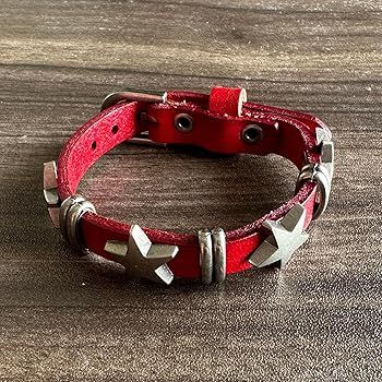 Heavstjer Punk Rock Alloy Star Studded Bracelet Belt Buckle Wristband Leather Cuff Bracelet | Amazon (US)