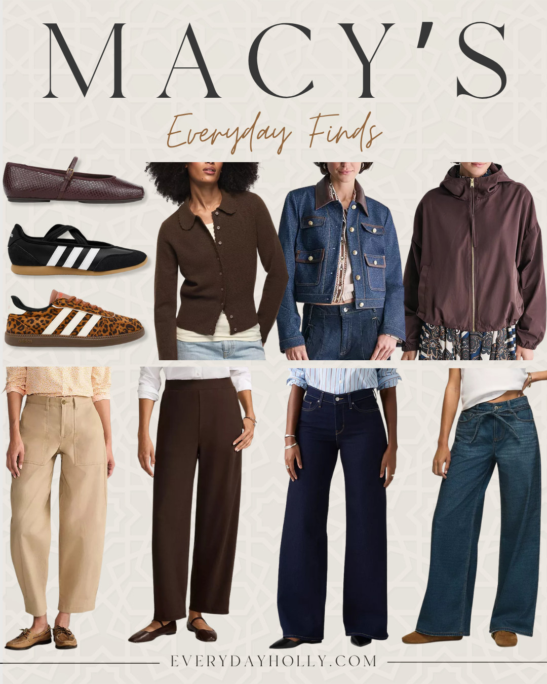 Everyday fall finds 🤎 Pieces that make getting dressed simple, from versatile denim and comfortable shoes to easy layers you can wear all season. These are the staples that work for errands, weekends, and everyday plans.

fall fashion finds, everyday outfits, fall wardrobe staples, casual fall style, wide leg jeans, fall shoes, sneakers, cardigans, denim outfits, transitional fashion, Amazon fashion, EverydayHolly 

 #LTKootd #LTKSeasonal #LTKOver40
