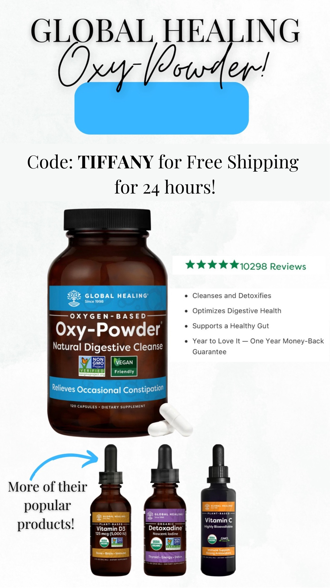 Best natural cleanser that actually WORKS! Use code TIFFANY for FREE Shipping for the next 24 hours! #GlobalHealingPartner @GlobalHealingOfficial

#LTKunder50 #LTKtravel #LTKFind