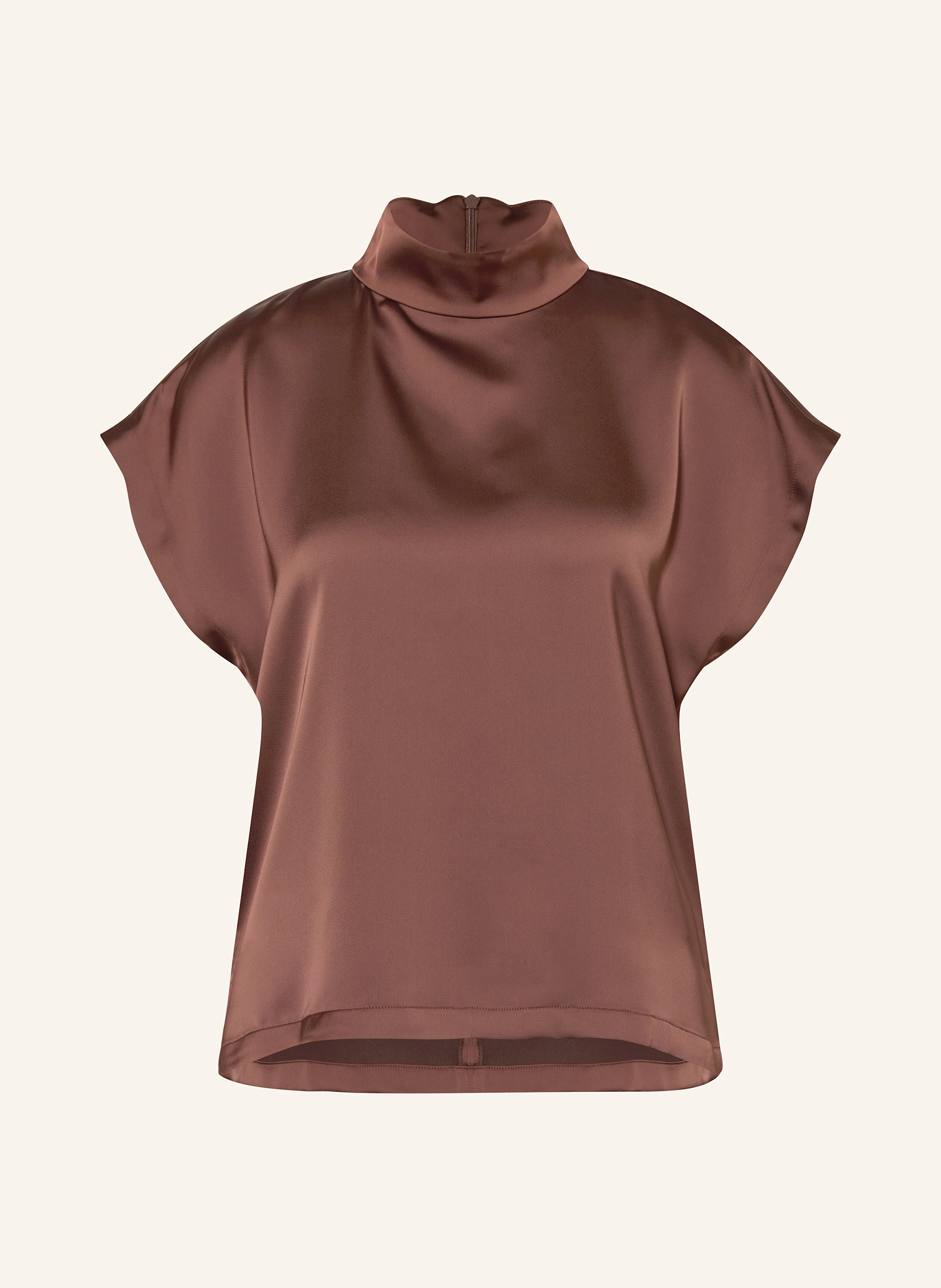 HUGO Blusentop CANELI-1 aus Satin in 201 dark brown | Breuninger (DACH)