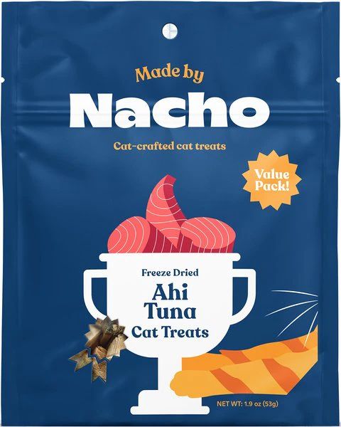 MADE BY NACHO Freeze-Dried Ahi Tuna Cat Treats, 1.9-oz pouch - Chewy.com | Chewy.com