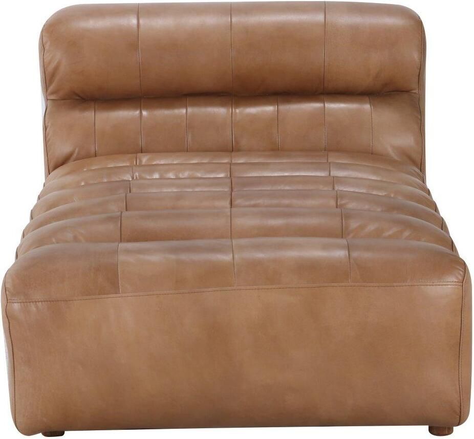 Ramsay Tan Leather Chaise | 1stopbedrooms