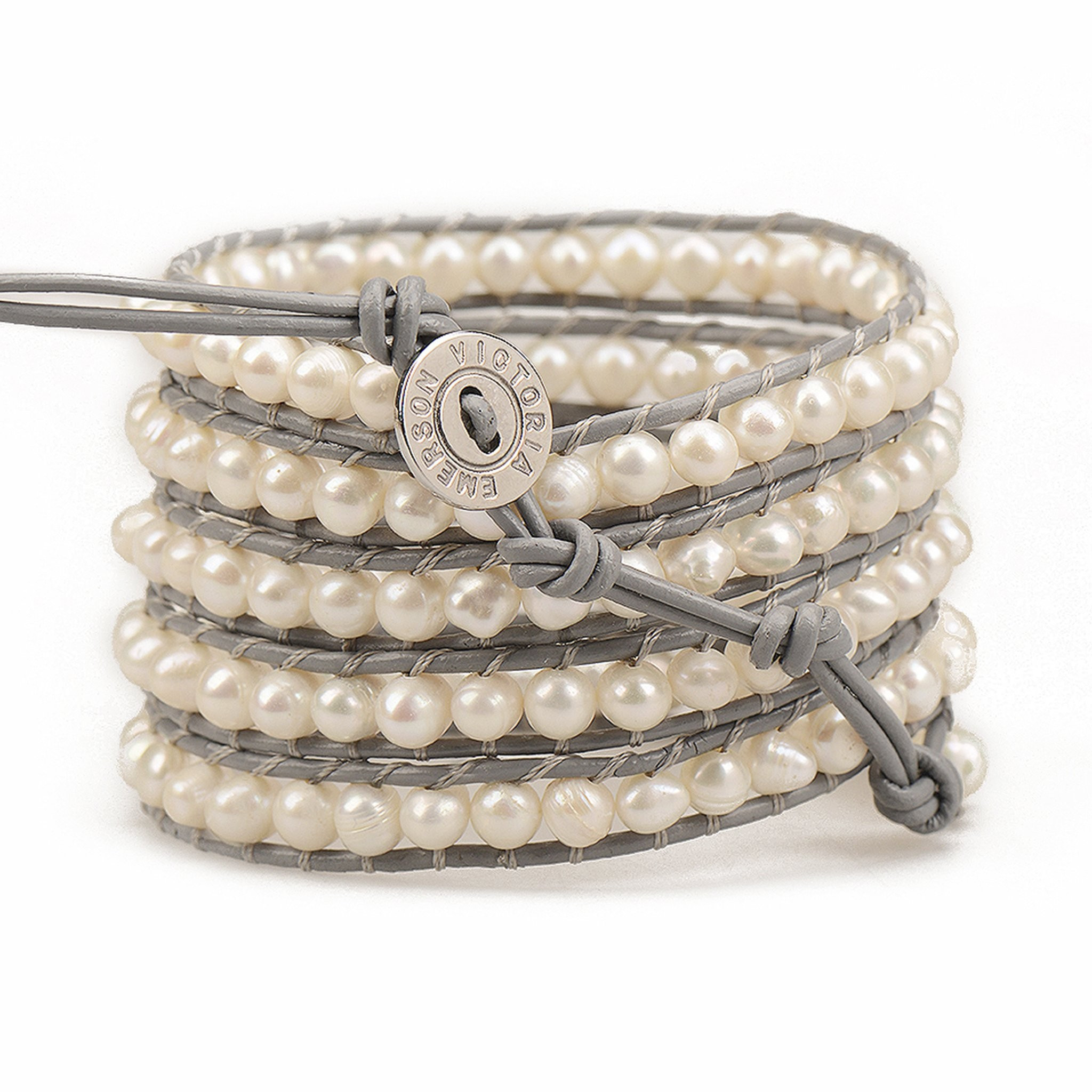 Freshwater Pearls on Gray | Victoria Emerson