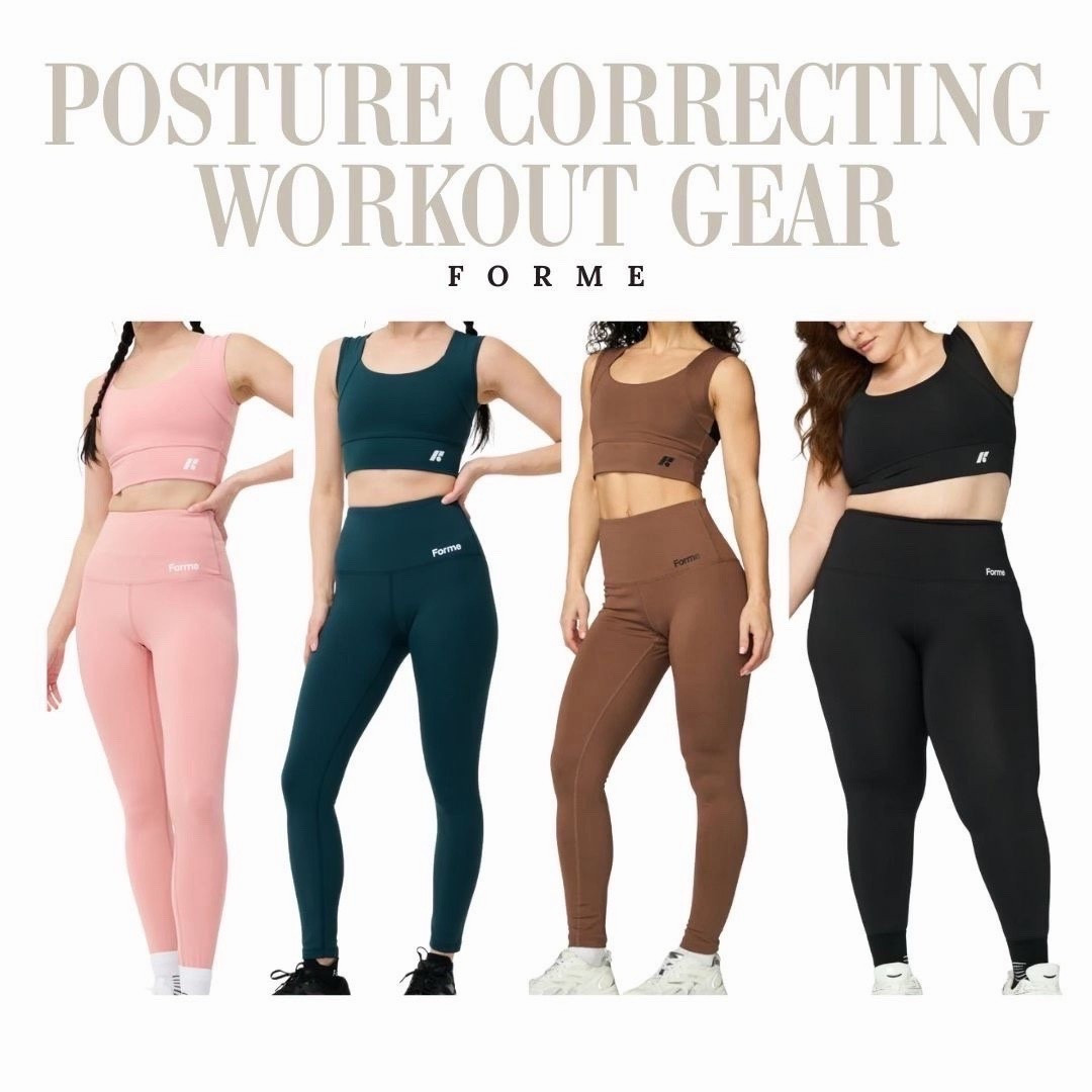 Same posture bra Taylor Swift wears! Posture-correcting workout gear from Forme Science that actually feels supportive and comfortable. Great for workouts, errands, and all-day mom wear. 