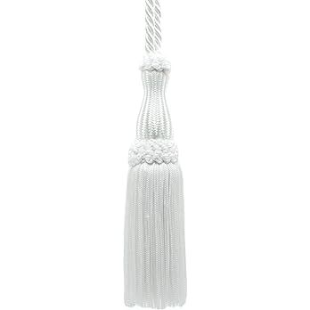 Decorative Silky Key Tassel with 4" Loop, 5" Tassel (12.5cm), (SKT-PY) / Pure White #A1 (Bright W... | Amazon (US)