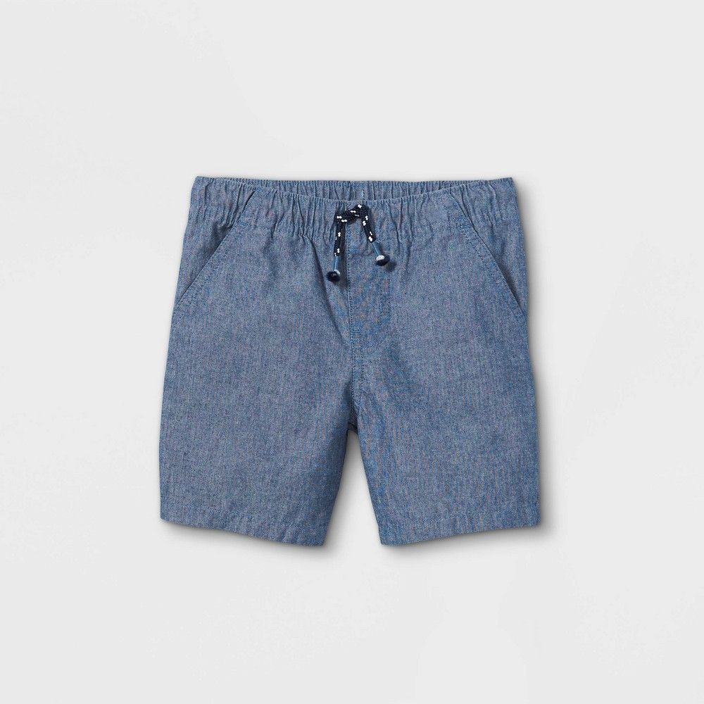 Toddler Boys' Woven Pull-On Shorts - Cat & Jack Blue Gray 18M | Target