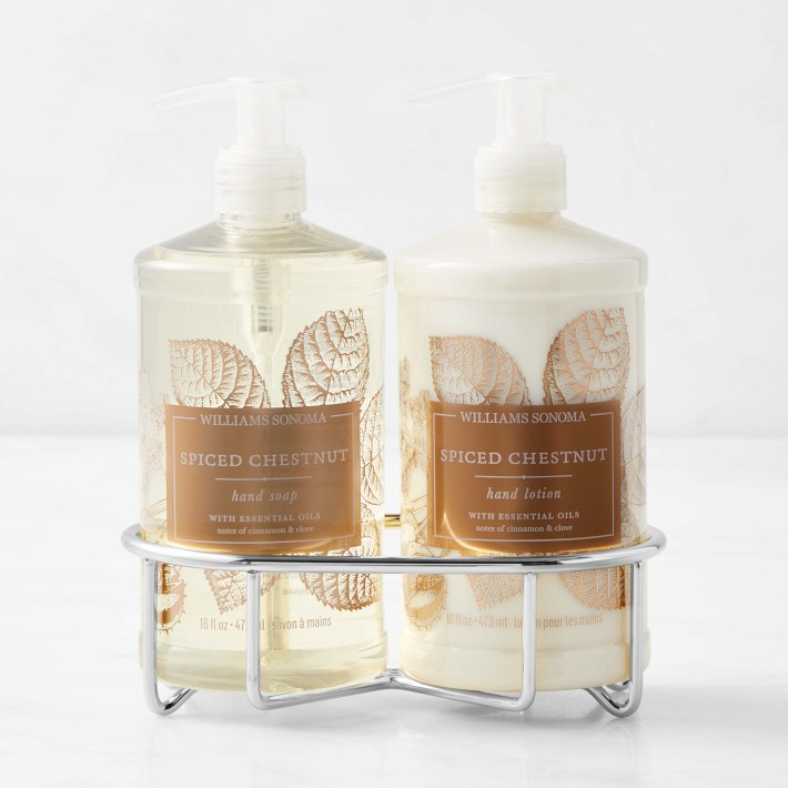 Williams Sonoma Spiced Chestnut Hand Soap & Hand Lotion 3-Piece Set | Williams-Sonoma