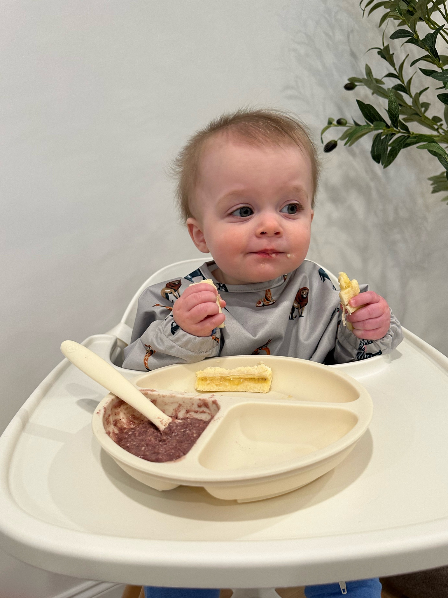 The long sleeve bib shirt has been a game changer for cleaning up - starting solids must have 

#LTKbump #LTKbaby #LTKfamily