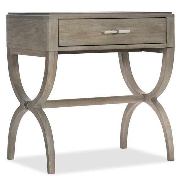 Affinity Gray Leg Nightstand | Bellacor