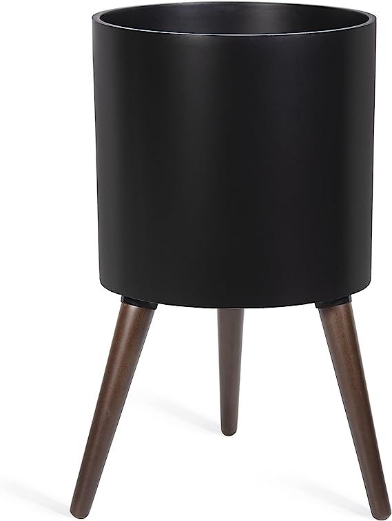 D'vine Dev 12 Inch Planter Pot with Stand, Mid-Century Tall Plant Pot with Legs for Indoor Plants... | Amazon (US)
