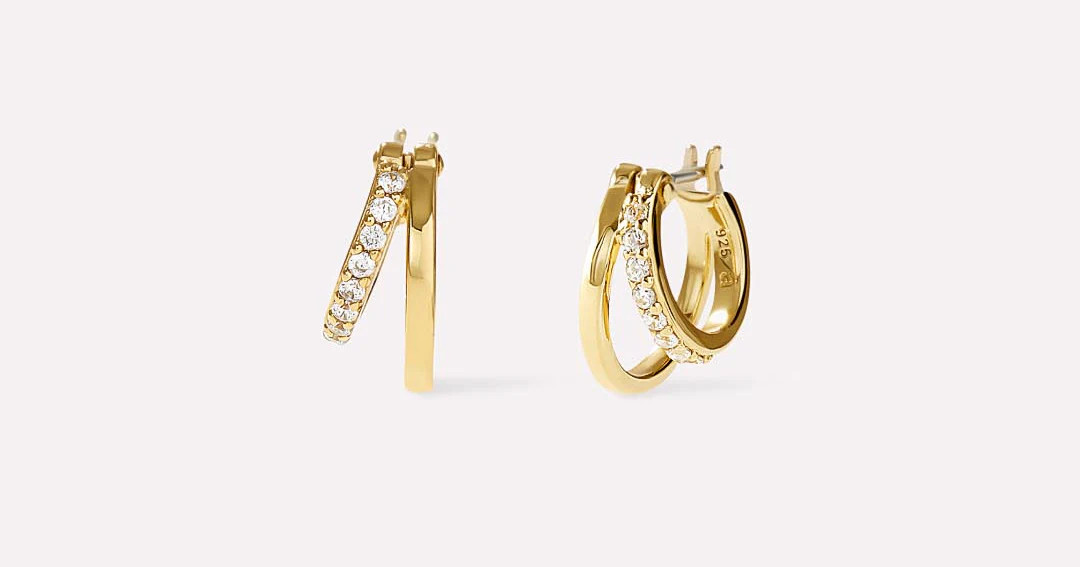 Gold Huggie Hoop Earrings - Toda Mini | Ana Luisa
