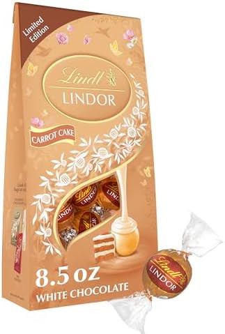 Lindt LINDOR Carrot Cake White Chocolate Candy Truffles, White Chocolate With Carrot Cake Truffle... | Amazon (US)