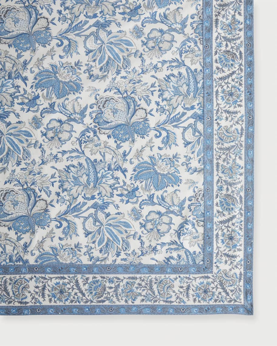 Handprint Tibet Ocean Tablecloth, 60x90 | Neiman Marcus