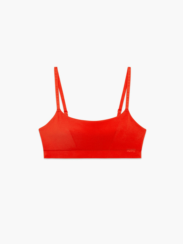 Cotton Essentials Scoop-Neck Bralette in Red | SAVAGE X FENTY UK United Kingdom | Savage X Fenty UK