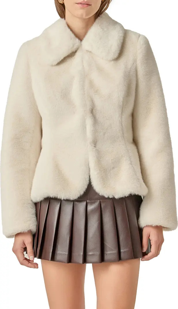 Peplum Faux Fur Coat | Nordstrom