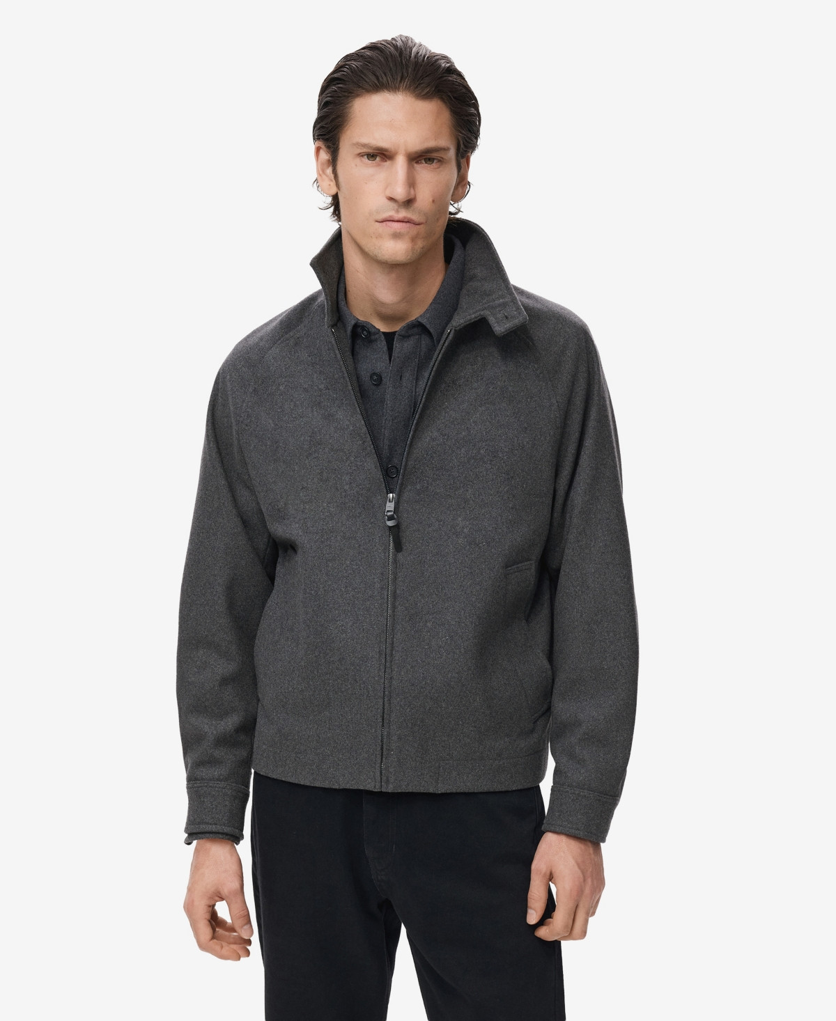 Mango Men's Wood Blend Jacket - Gray | Macy's