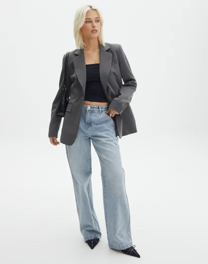 Mid Rise Denim Cargo Jean in Thunder Bird | Glassons | Glassons (NZ)