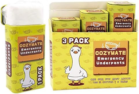 3 Pairs Emergency Underpants in a Can - Instant Underwear Travel Out Emergency Underpants in Compact | Amazon (US)
