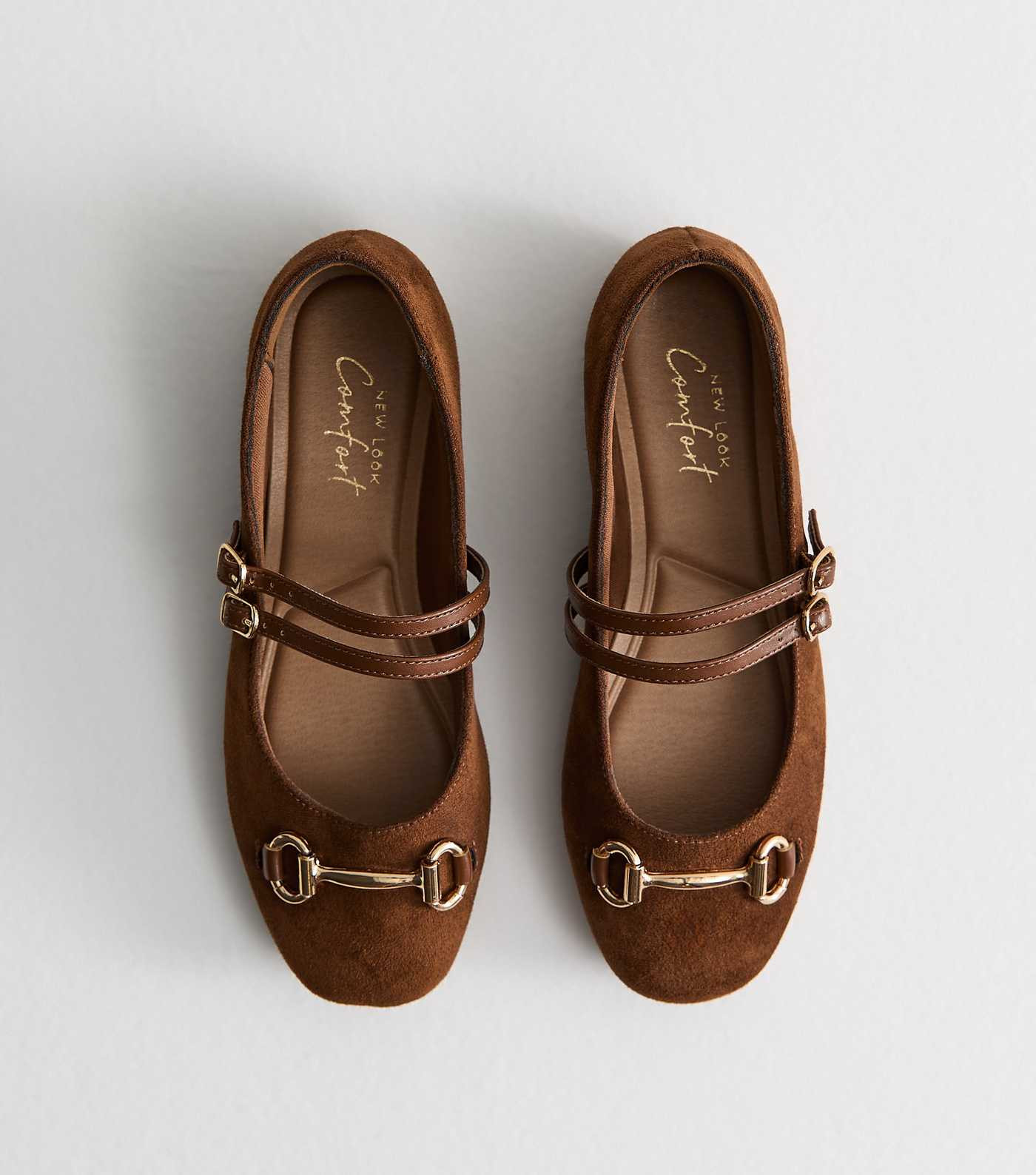 Tan Faux Suede Snaffle Trim Ballet Flats | New Look | New Look (UK)
