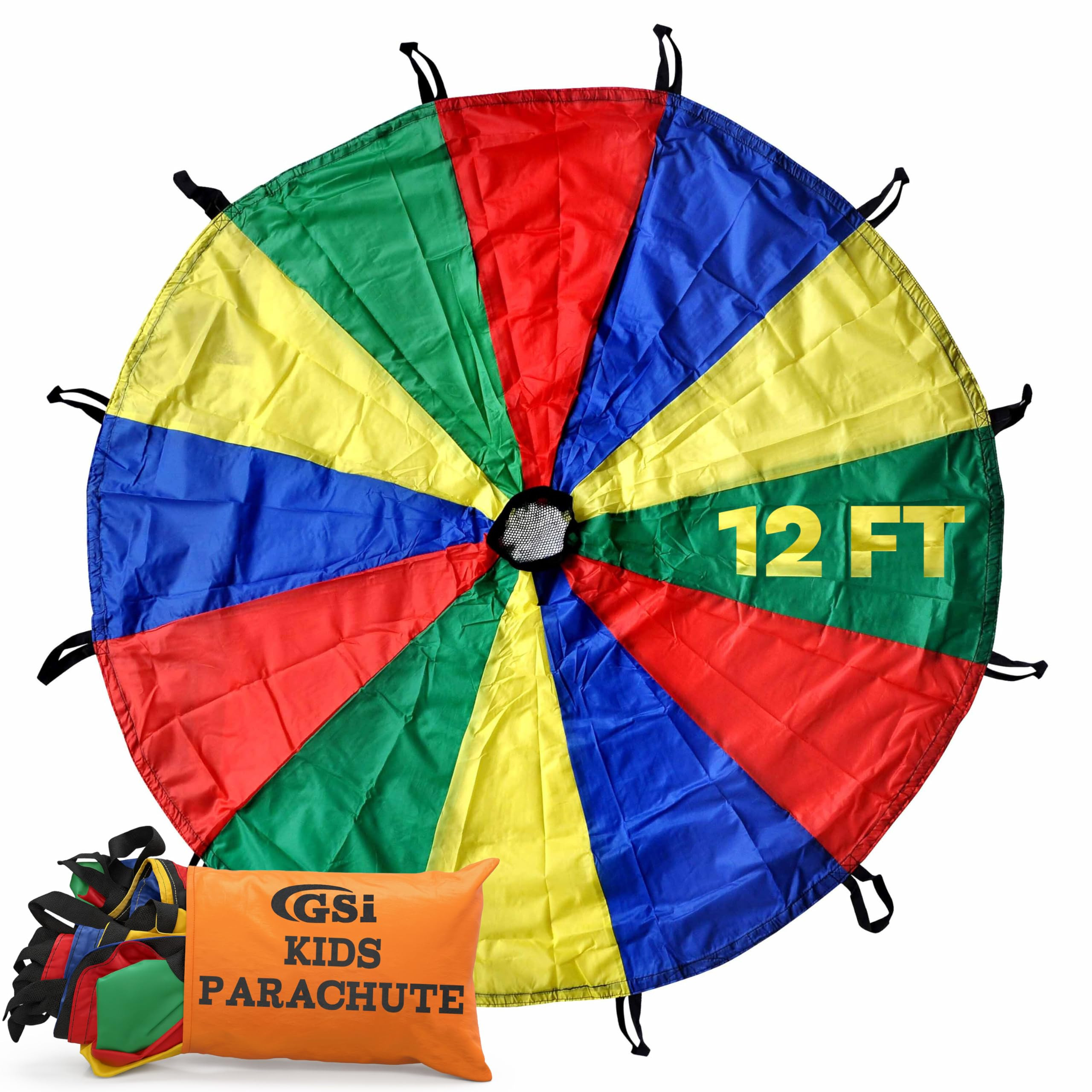 GSi Kids Play Parachute Rainbow Parachute Toy Tent Game for Children Gymnastics Cooperative Play ... | Amazon (US)