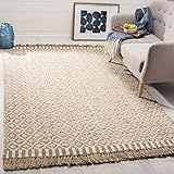 Safavieh Natural Fiber Collection NF182A Hand-woven Jute Area Rug, 6' x 9', Natural/Ivory | Amazon (US)