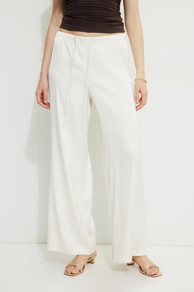 Leo Wide Leg Satin Pants | Dynamite Clothing