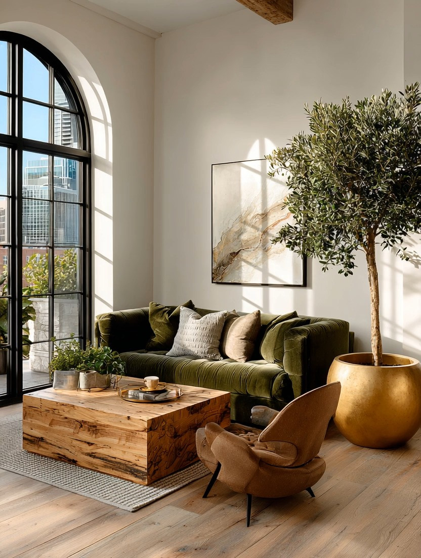 The Secret to This Calming Living Room Look

It’s simpler than you think.

Three elements. That’s it.

• A grounding wooden coffee table
• A rich sage green sofa
• A tree-like statement plant in a warm gold planter

The wood brings stability.
The green adds depth and calm.
The gold introduces warmth and quiet elegance.

Together, they create balance — earthy yet refined, bold yet soothing.

It doesn’t matter if you live in a city condo or a spacious home.
This combination works anywhere.

Keep the palette natural.
Layer soft neutrals.
Let the textures speak.

Intentional. Grounded. Effortlessly elegant. 

 #LTKHome