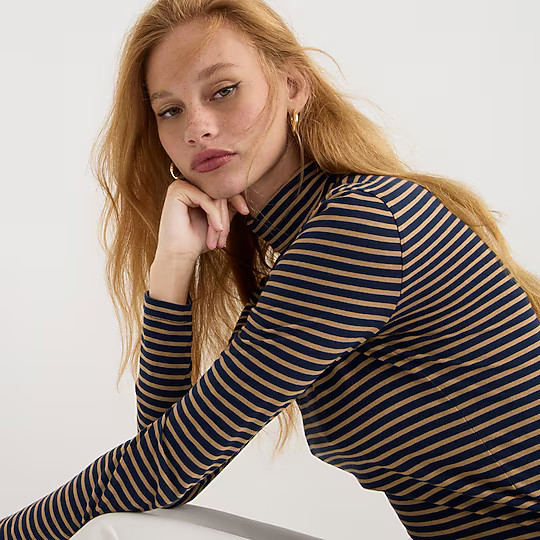 Tissue turtleneck in stripe | J. Crew US