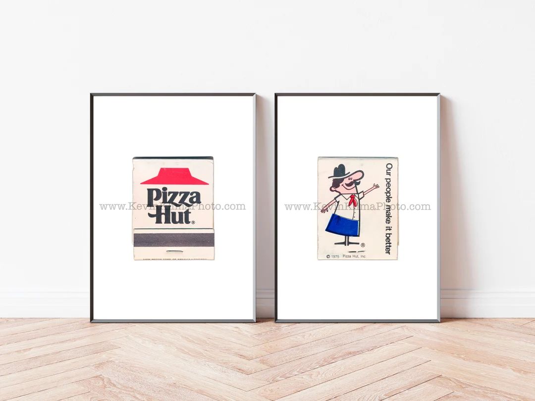 Pizza Hut Set of 2 Prints Vintage Kitchen Decor Print - Etsy | Etsy (US)