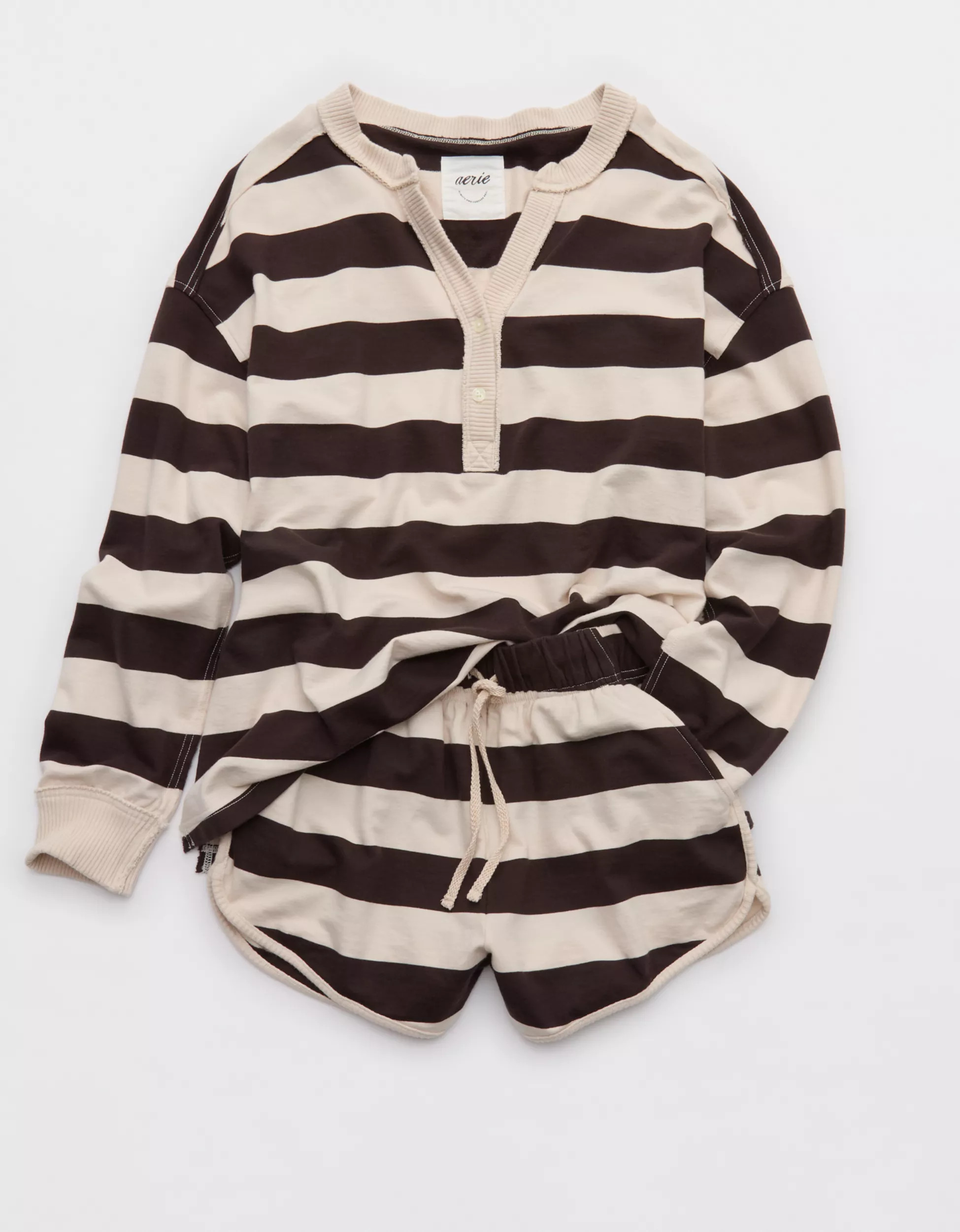 Aerie Poolside Terry Henley Sweatshirt | Aerie