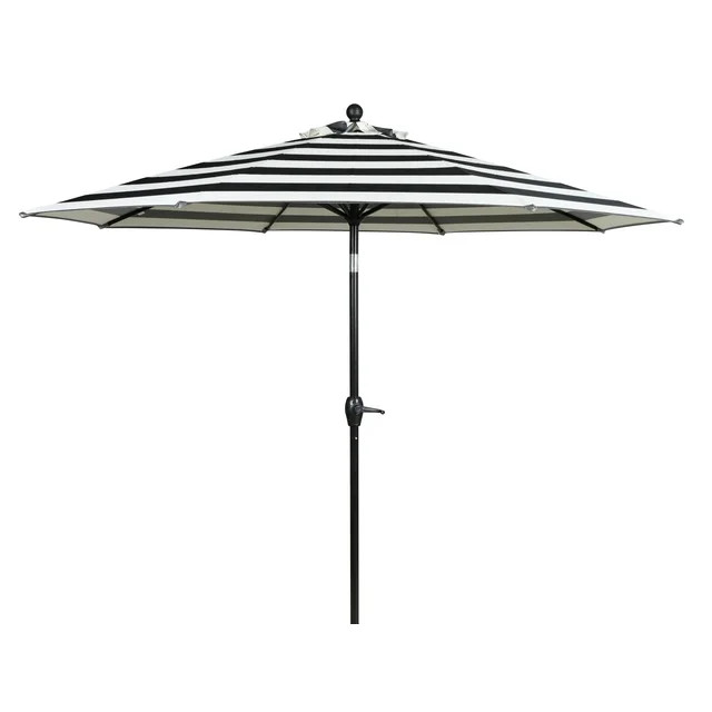Better Homes & Gardens 9' Cabana Stripe Patio Umbrella, Crank Lift and 3 Position Tilt | Walmart (US)