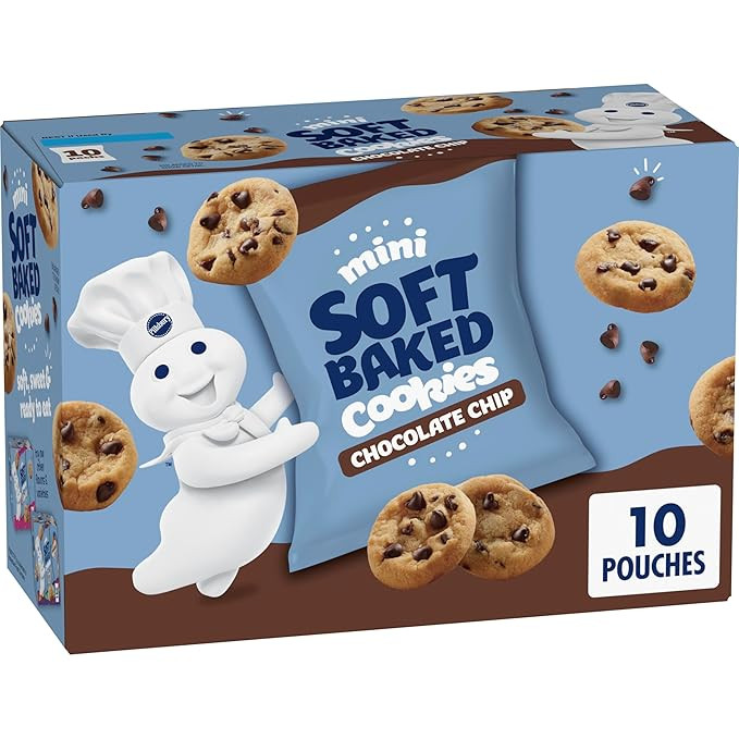 Pillsbury Chocolate Chip Mini Soft Baked Cookies 10 CT | Amazon (US)