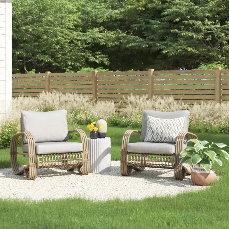 Southgate Wicker Outdoor Lounge Chair (Set of 2) | Wayfair North America